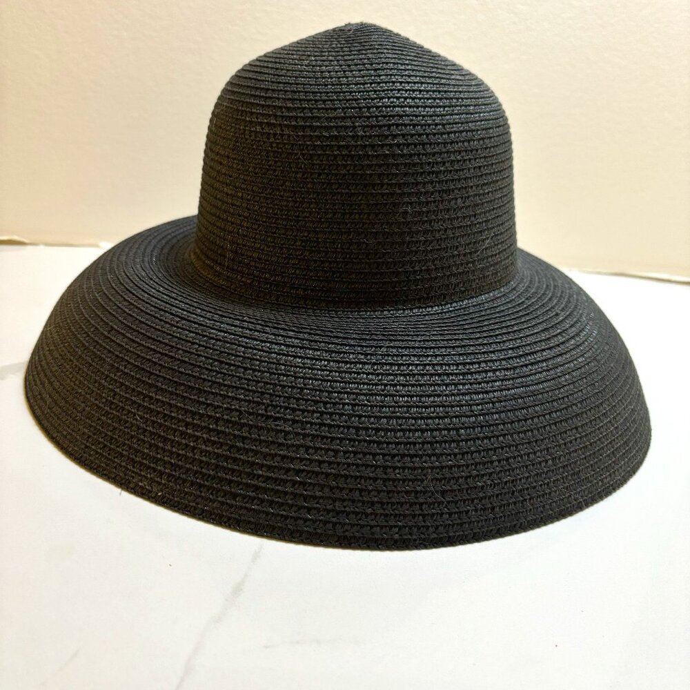 Black Floppy Hat with 5" Brim - malleable - one size fits most